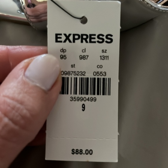 Express silver high heel mules size 9 NWT - Picture 3 of 5